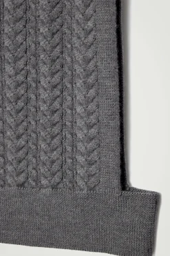 Herren COS Strickmode*PULLUNDER AUS WOLLE MIT ZOPFSTRICKMUSTER