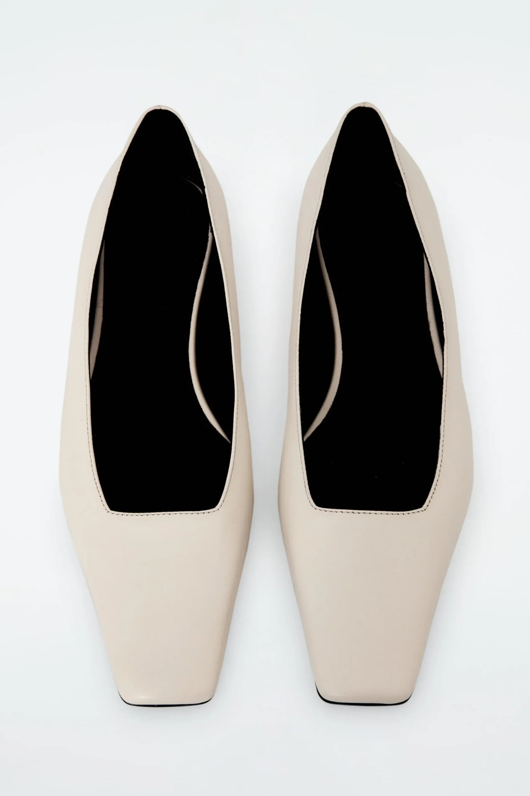 Damen COS Accessoires Aus Leder | Schuhe*PUMPS AUS LEDER MIT KARREEFÖRMIGER ZEHENPARTIE