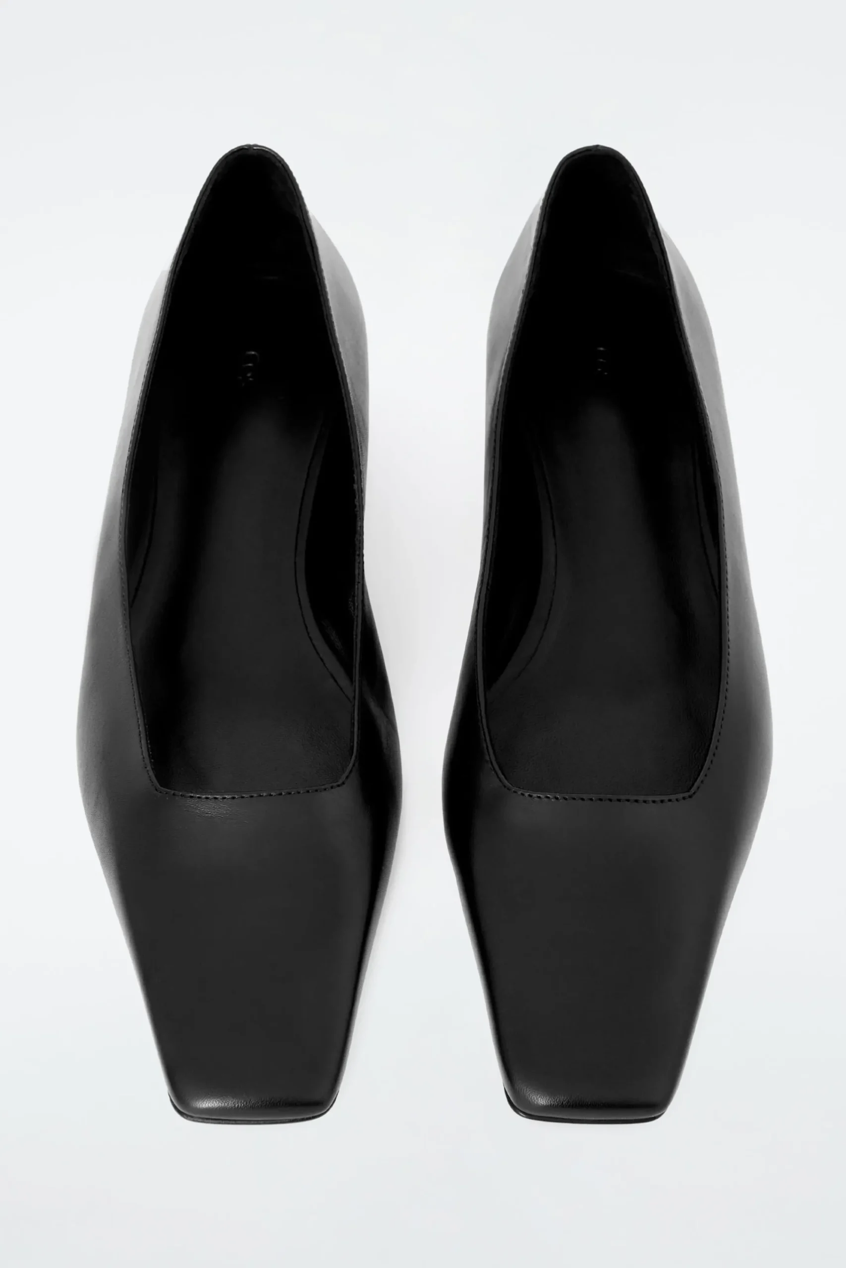 Damen COS Accessoires Aus Leder | Schuhe*PUMPS AUS LEDER MIT KARREEFÖRMIGER ZEHENPARTIE