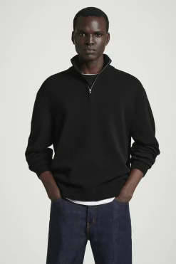 Herren COS Pullover | Kaschmir*REINER KASCHMIRPULLOVER MIT KURZEM REISSVERSCHLUSS