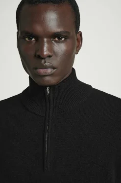 Herren COS Pullover | Kaschmir*REINER KASCHMIRPULLOVER MIT KURZEM REISSVERSCHLUSS