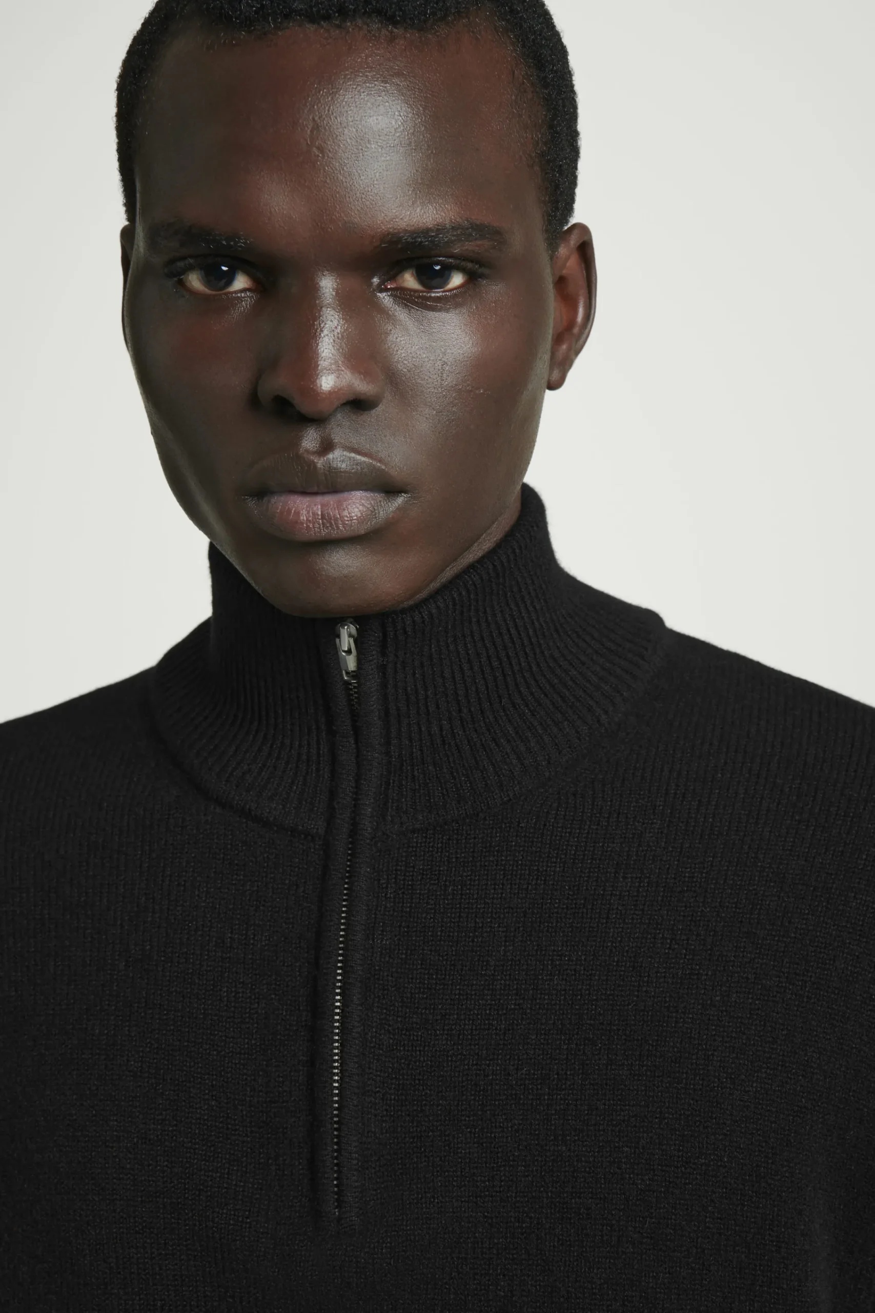 Herren COS Pullover | Kaschmir*REINER KASCHMIRPULLOVER MIT KURZEM REISSVERSCHLUSS