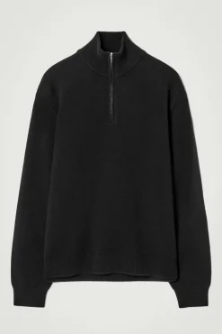 Herren COS Pullover | Kaschmir*REINER KASCHMIRPULLOVER MIT KURZEM REISSVERSCHLUSS