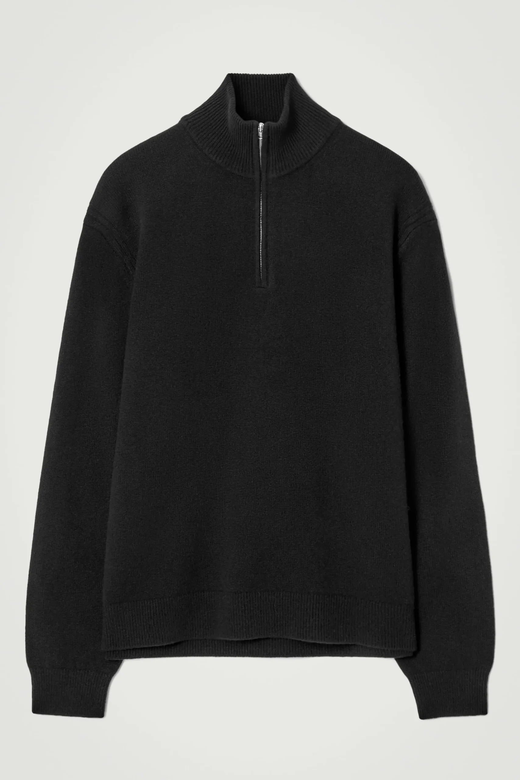 Herren COS Pullover | Kaschmir*REINER KASCHMIRPULLOVER MIT KURZEM REISSVERSCHLUSS