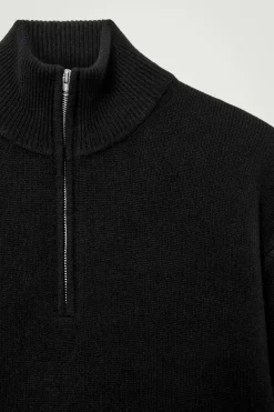 Herren COS Pullover | Kaschmir*REINER KASCHMIRPULLOVER MIT KURZEM REISSVERSCHLUSS