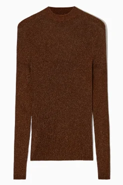 Damen COS Oberteile | Strickmode*RIPPSTRICK-OBERTEIL MIT HOHEM KRAGEN