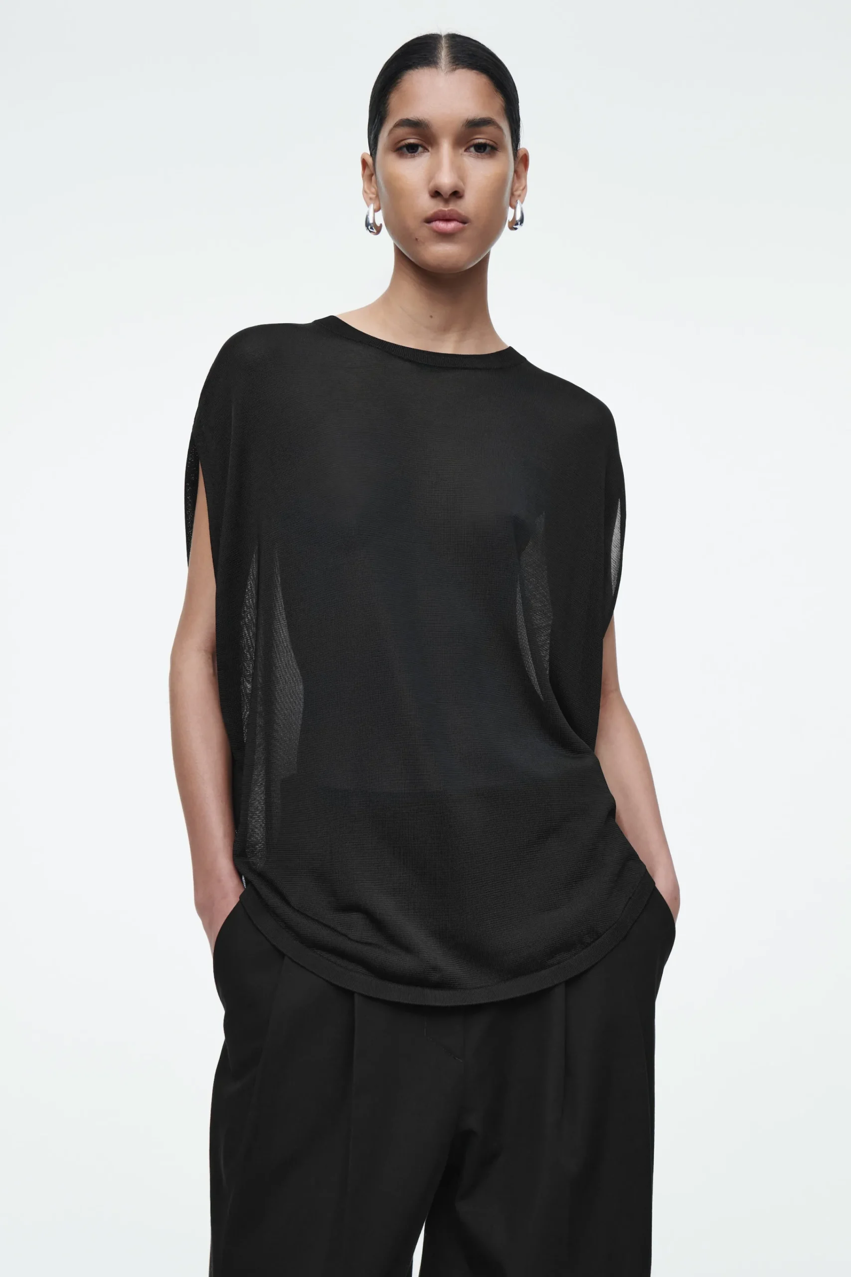 Damen COS T-Shirts | Oberteile*RUND GESCHNITTENES GESTRICKTES T-SHIRT
