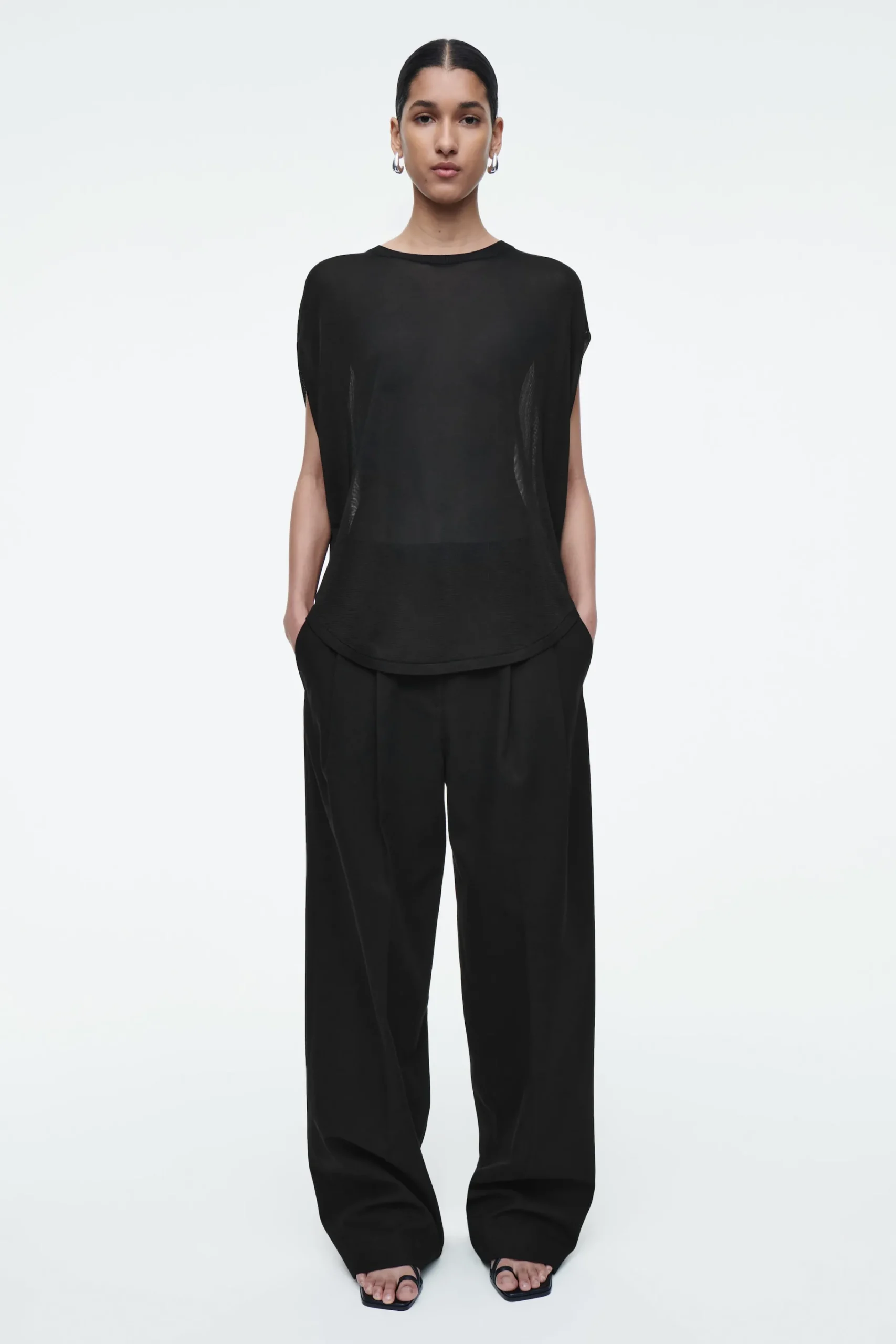 Damen COS T-Shirts | Oberteile*RUND GESCHNITTENES GESTRICKTES T-SHIRT