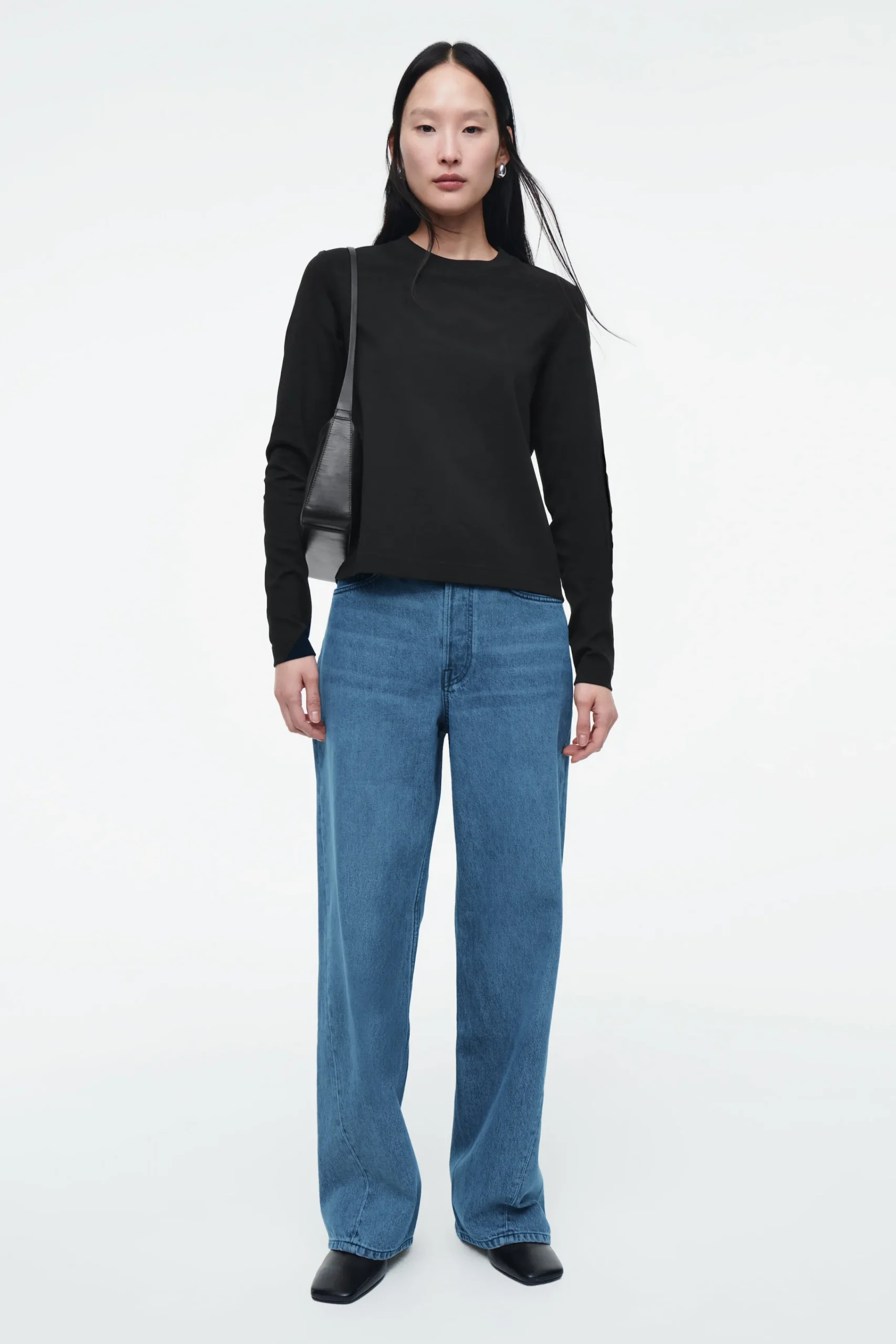 Damen COS T-Shirts | Oberteile*SCHLICHTES LANGARMSHIRT MIT NORMALER PASSFORM
