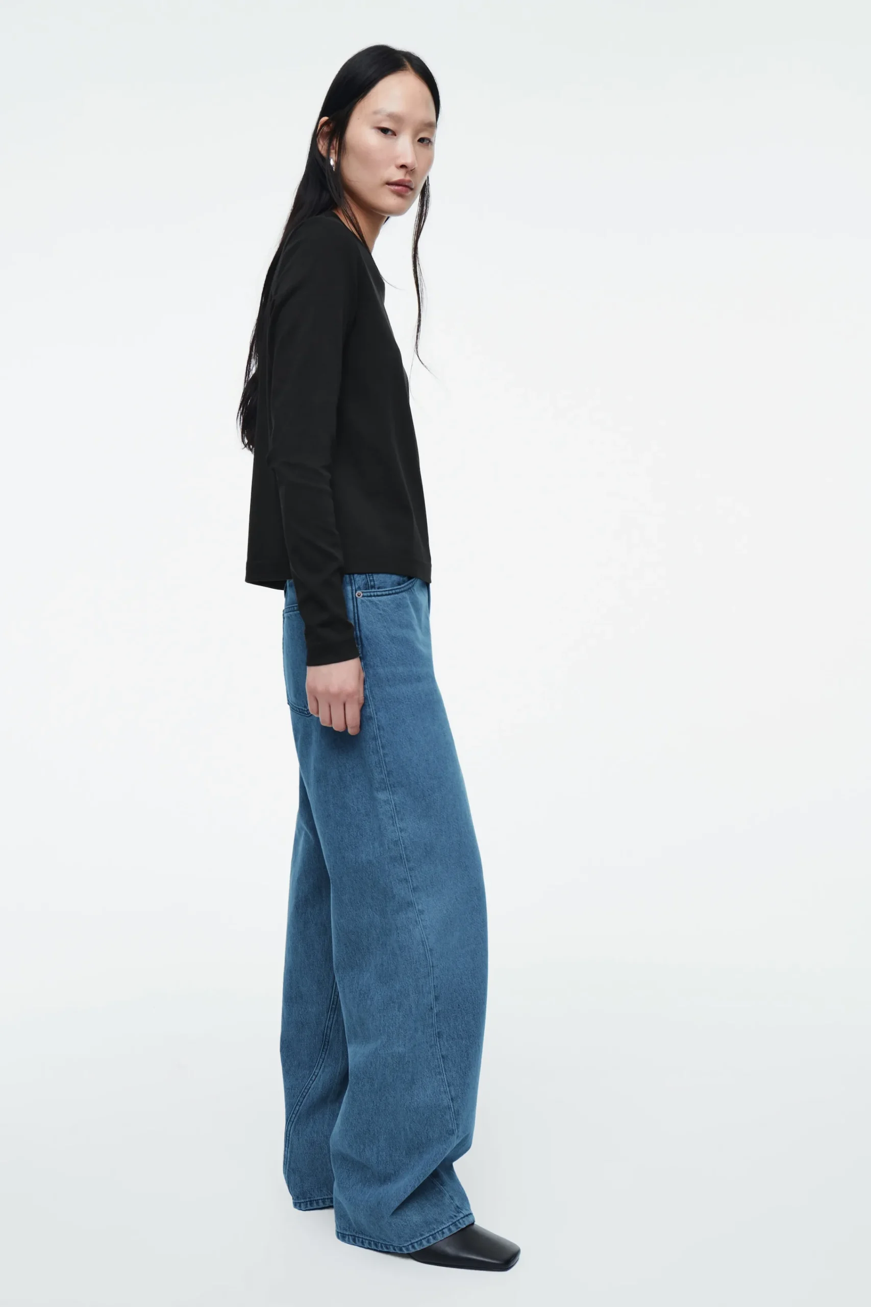 Damen COS T-Shirts | Oberteile*SCHLICHTES LANGARMSHIRT MIT NORMALER PASSFORM