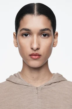 Damen COS Oberteile*SCHMAL GESCHNITTENER KAPUZENPULLOVER AUS WOLLE