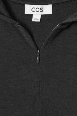 Damen COS Oberteile*SCHMAL GESCHNITTENER KAPUZENPULLOVER AUS WOLLE