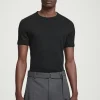 Herren COS T-Shirts & Tanktops*SCHMAL GESCHNITTENES GERIPPTES BAUMWOLL-T-SHIRT