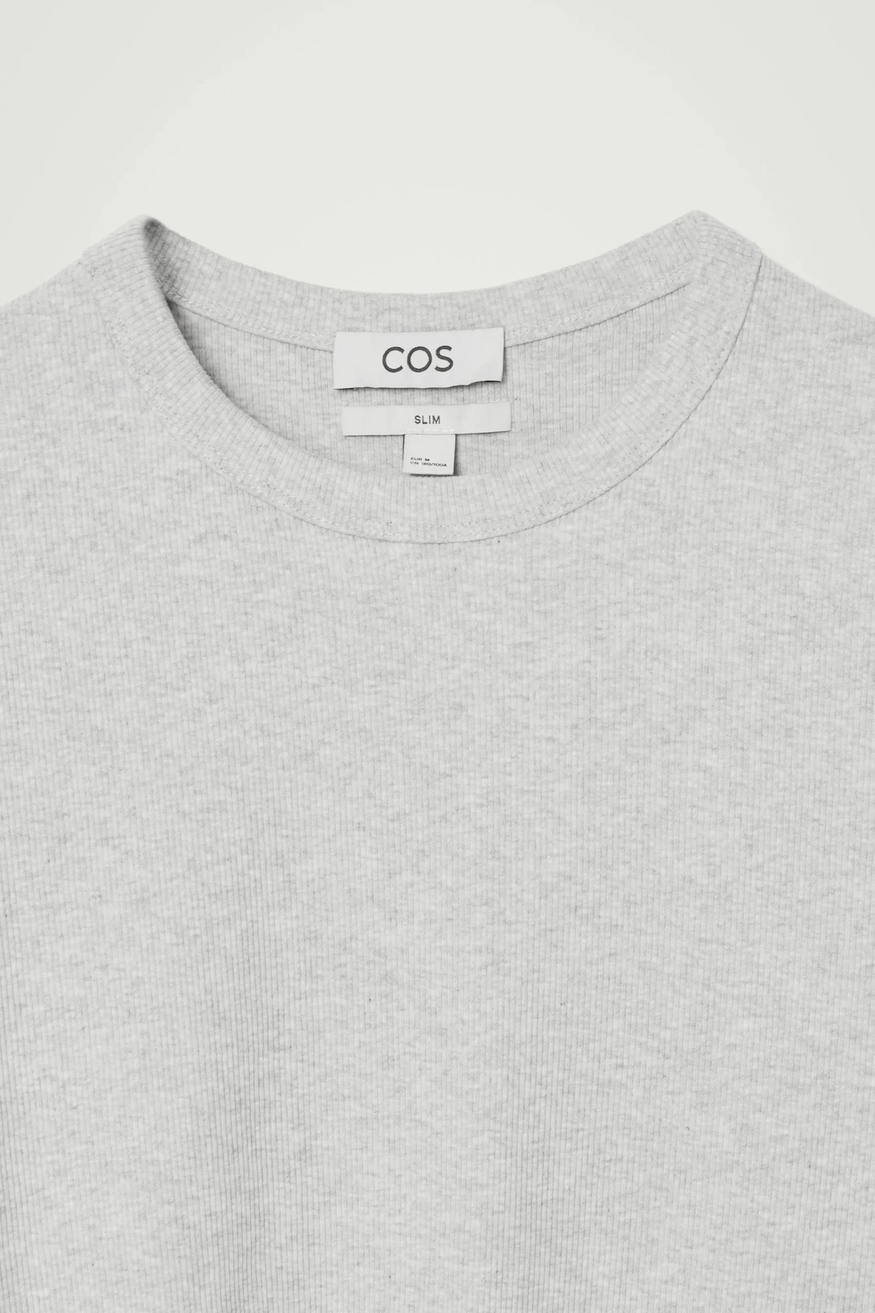Herren COS T-Shirts & Tanktops*SCHMAL GESCHNITTENES GERIPPTES BAUMWOLL-T-SHIRT