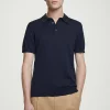 Herren COS Poloshirts | Strickmode*SCHMAL GESCHNITTENES POLOSHIRT AUS SEIDENSTRICK