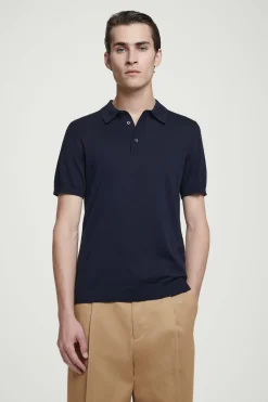 Herren COS Poloshirts | Strickmode*SCHMAL GESCHNITTENES POLOSHIRT AUS SEIDENSTRICK