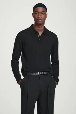 Herren COS Poloshirts | Strickmode*SCHMAL GESCHNITTENES POLOSHIRT AUS MERINOWOLLE