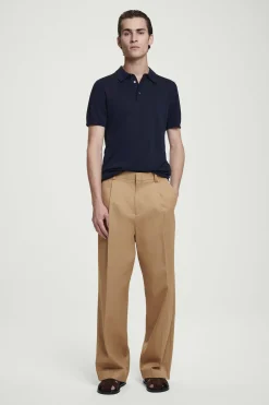 Herren COS Poloshirts | Strickmode*SCHMAL GESCHNITTENES POLOSHIRT AUS SEIDENSTRICK