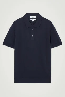 Herren COS Poloshirts | Strickmode*SCHMAL GESCHNITTENES POLOSHIRT AUS SEIDENSTRICK