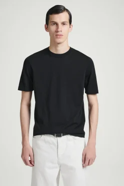 Herren COS T-Shirts & Tanktops | Strickmode*SCHMAL GESCHNITTENES T-SHIRT AUS SEIDE