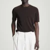 Herren COS T-Shirts & Tanktops | Strickmode*SCHMAL GESCHNITTENES T-SHIRT AUS SEIDE