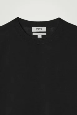 Herren COS T-Shirts & Tanktops | Strickmode*SCHMAL GESCHNITTENES T-SHIRT AUS SEIDE
