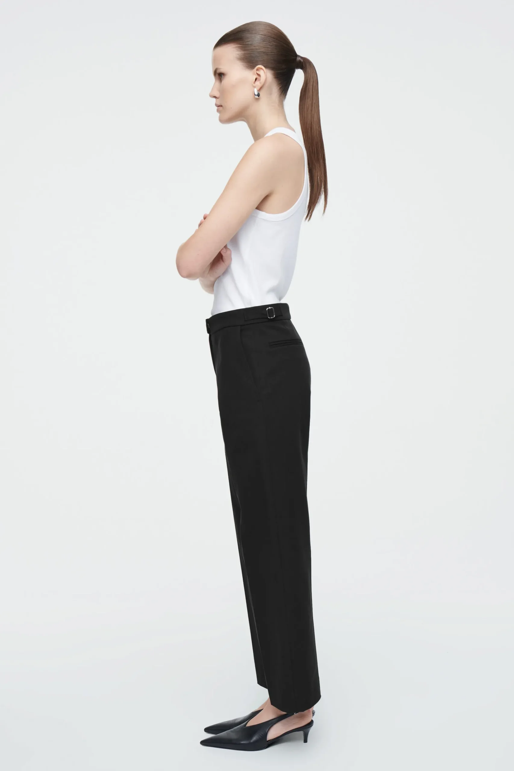 Damen COS Hosen*SCHMAL ZULAUFENDE BAUMWOLLHOSE MIT STRETCH-ANTEIL