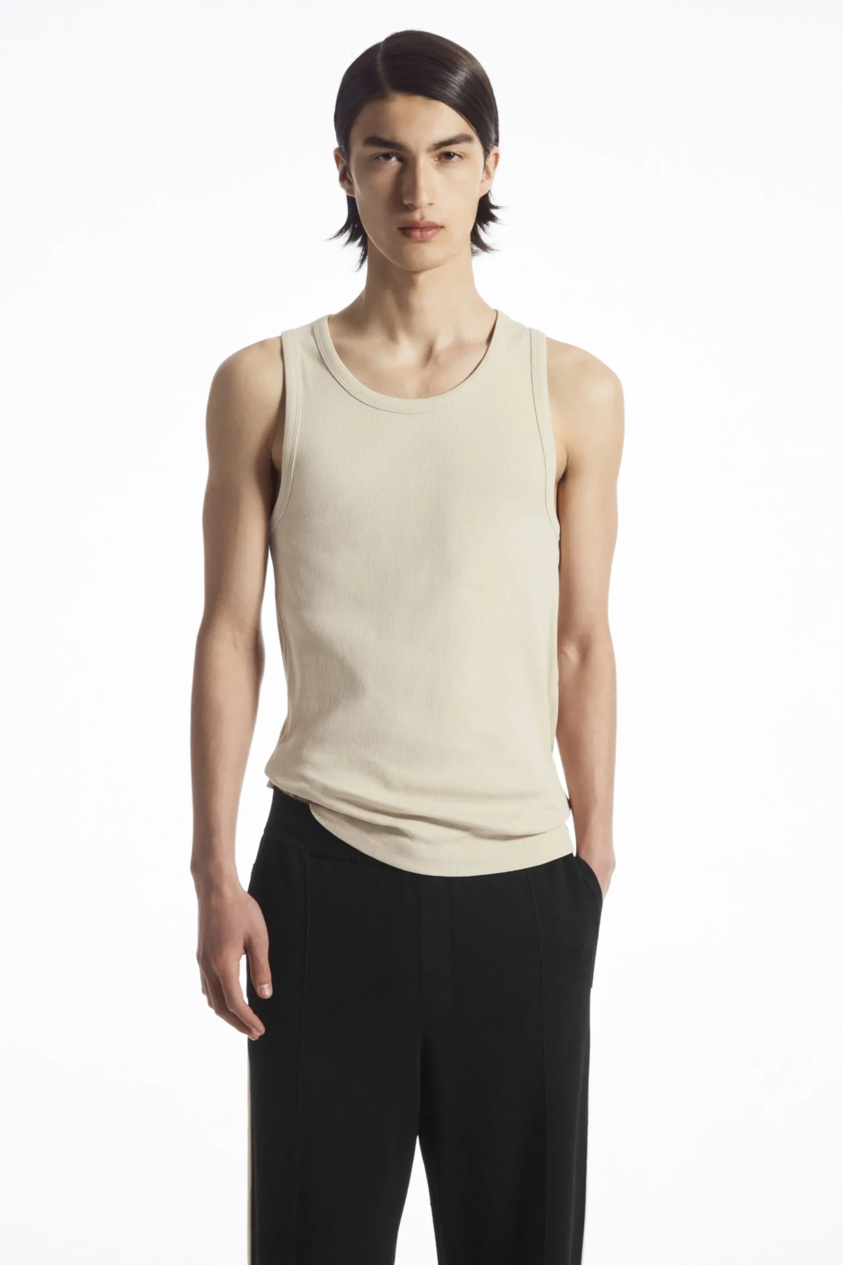 Herren COS T-Shirts & Tanktops*SCHMALES GERIPPTES TANKTOP AUS BAUMWOLLE