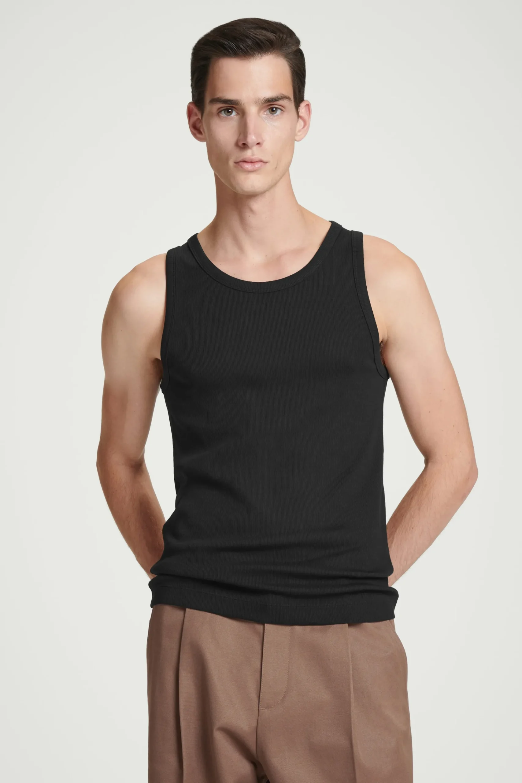 Herren COS T-Shirts & Tanktops*SCHMALES GERIPPTES TANKTOP AUS BAUMWOLLE