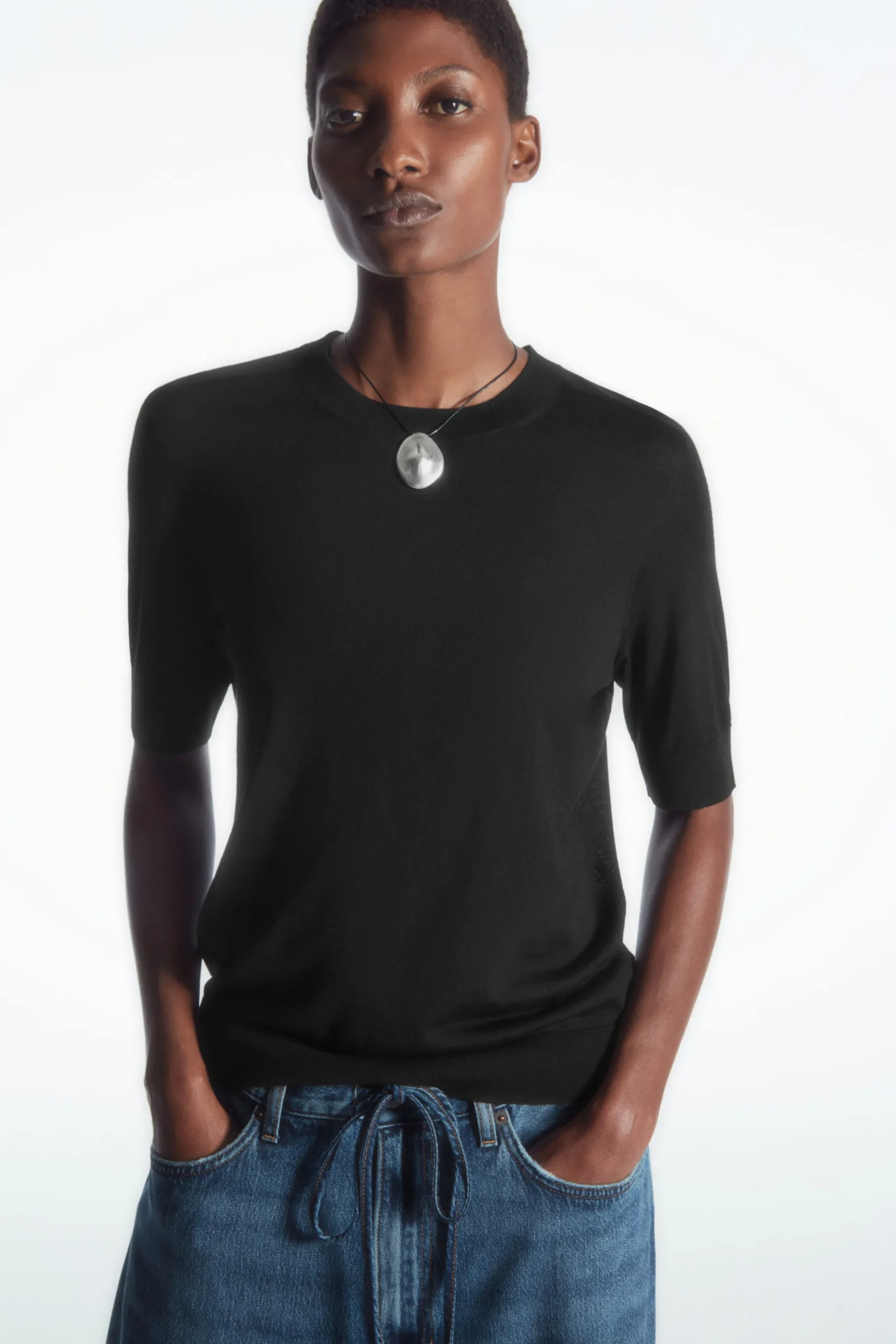 Damen COS T-Shirts | Oberteile*SCHMALES T-SHIRT AUS MERINOWOLLE