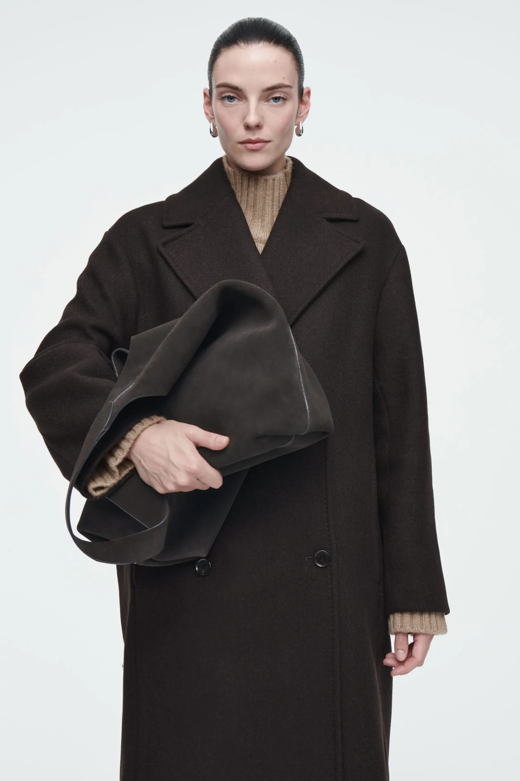 Damen COS Taschen*SERIF TOTE BAG - VELOURSLEDER