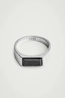 Herren COS Schmuck*SIEGELRING MIT HALBEDELSTEIN