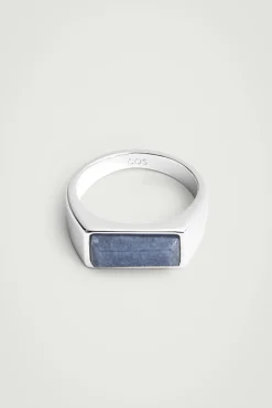 Herren COS Schmuck*SIEGELRING MIT HALBEDELSTEIN