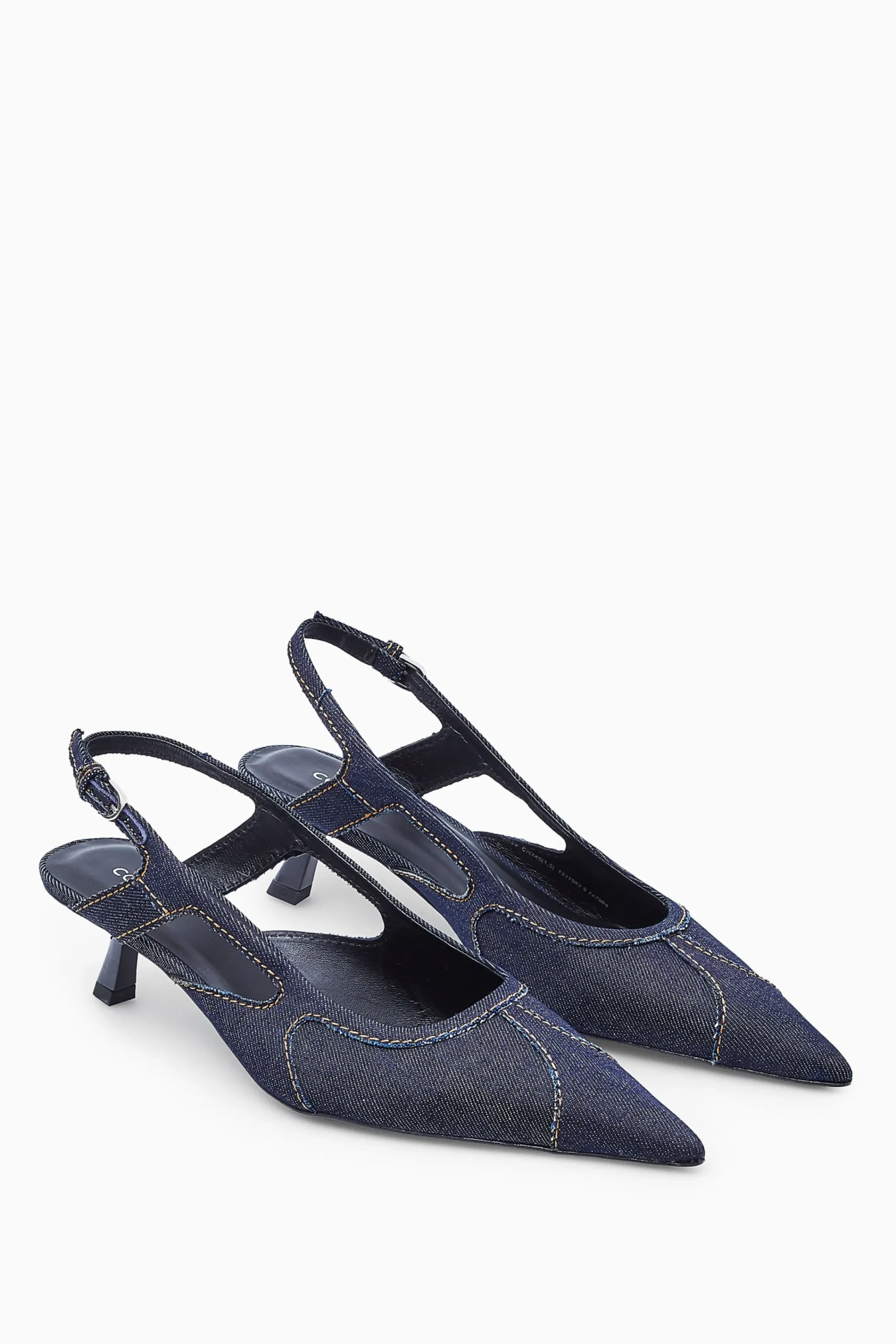 Damen COS Accessoires Aus Leder | Schuhe*SPITZE KITTEN-HEELS AUS DENIM MIT SLINGBACK-RIEMEN