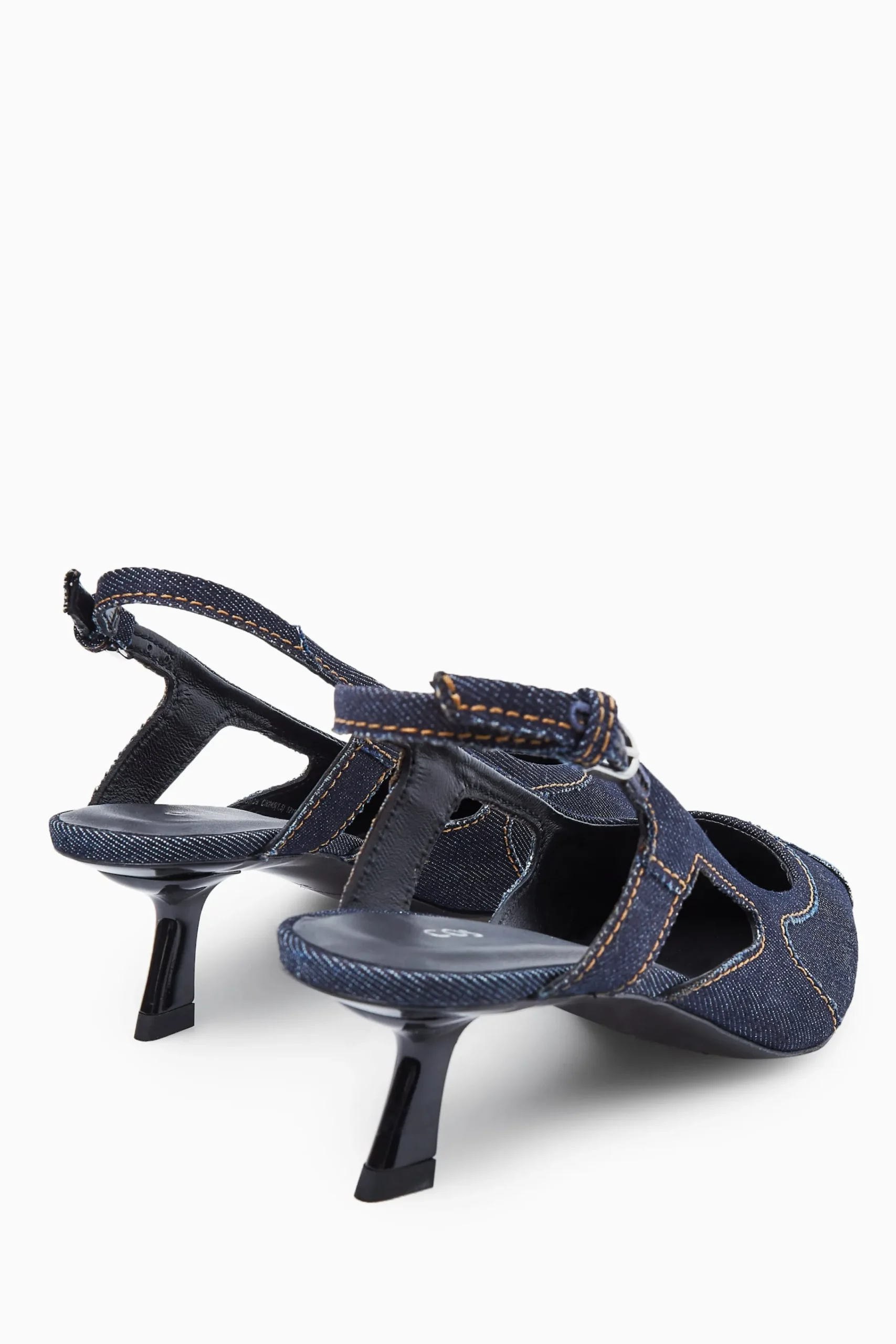 Damen COS Accessoires Aus Leder | Schuhe*SPITZE KITTEN-HEELS AUS DENIM MIT SLINGBACK-RIEMEN