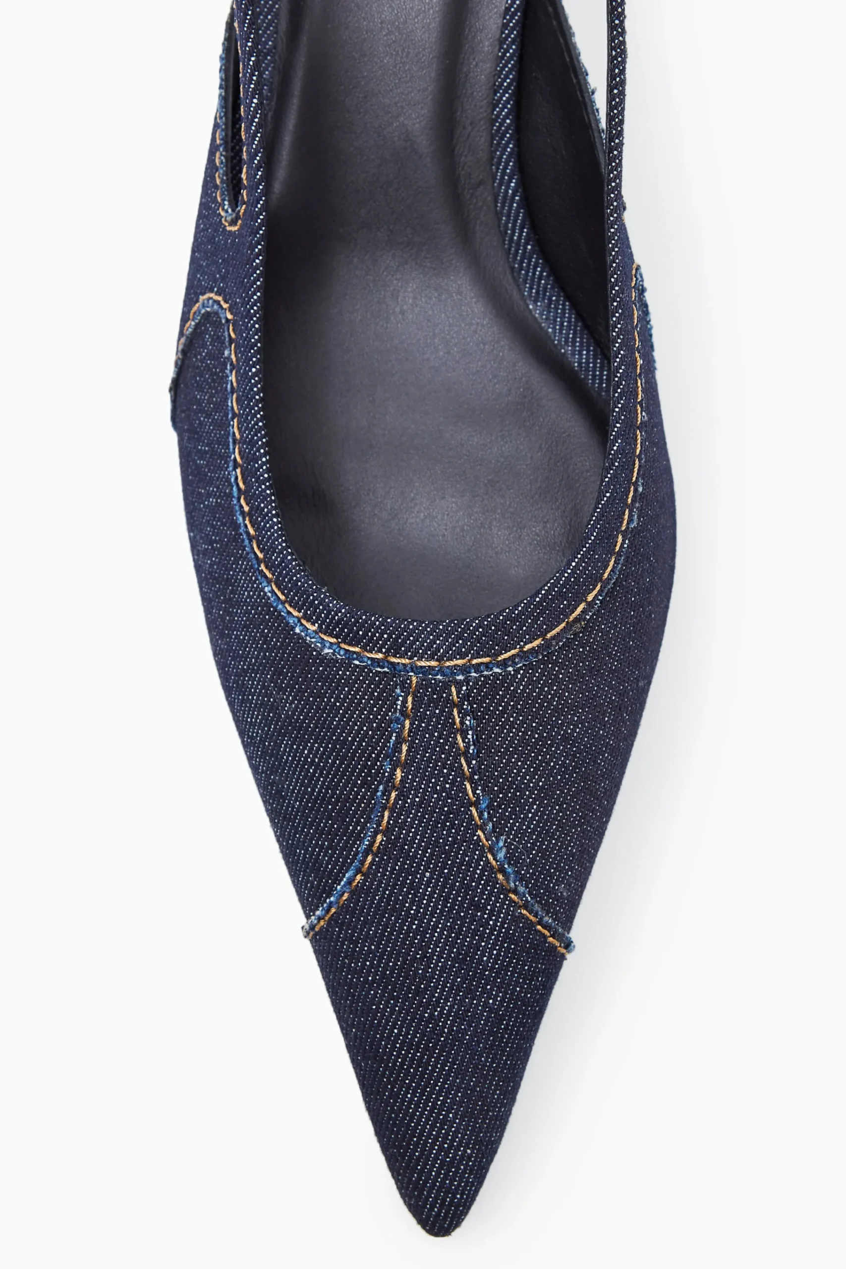 Damen COS Accessoires Aus Leder | Schuhe*SPITZE KITTEN-HEELS AUS DENIM MIT SLINGBACK-RIEMEN