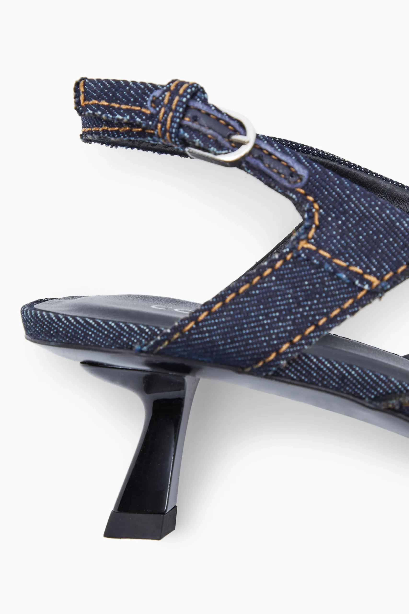 Damen COS Accessoires Aus Leder | Schuhe*SPITZE KITTEN-HEELS AUS DENIM MIT SLINGBACK-RIEMEN