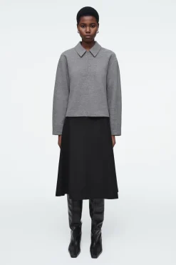 Damen COS Strickmode*STRICKJACKE AUS KOCHWOLLE MIT REISSVERSCHLUSS