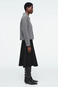 Damen COS Strickmode*STRICKJACKE AUS KOCHWOLLE MIT REISSVERSCHLUSS