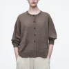 Damen COS Strickmode*STRICKJACKE AUS MERINOWOLLE MIT RUNDHALSAUSSCHNITT