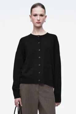Damen COS Strickmode*STRICKJACKE AUS MERINOWOLLE MIT RUNDHALSAUSSCHNITT