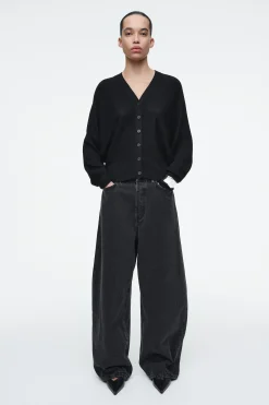 Damen COS Strickmode*STRICKJACKE AUS MERINOWOLLE MIT FLEDERMAUSÄRMELN