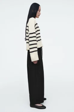 Damen COS Strickmode*STRICKJACKE AUS MERINOWOLLE MIT V-AUSSCHNITT