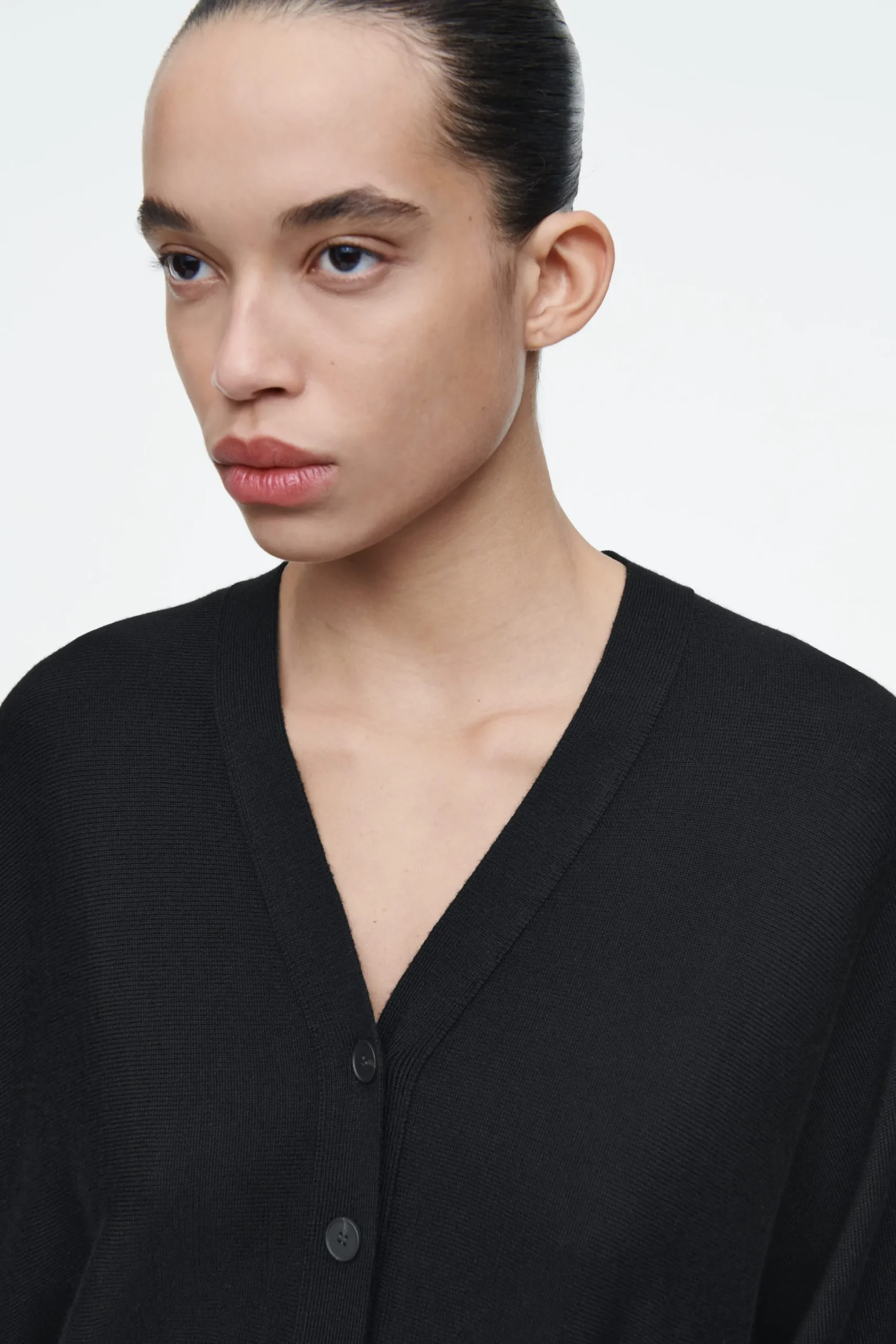 Damen COS Strickmode*STRICKJACKE AUS MERINOWOLLE MIT FLEDERMAUSÄRMELN