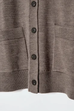 Damen COS Strickmode*STRICKJACKE AUS MERINOWOLLE MIT RUNDHALSAUSSCHNITT