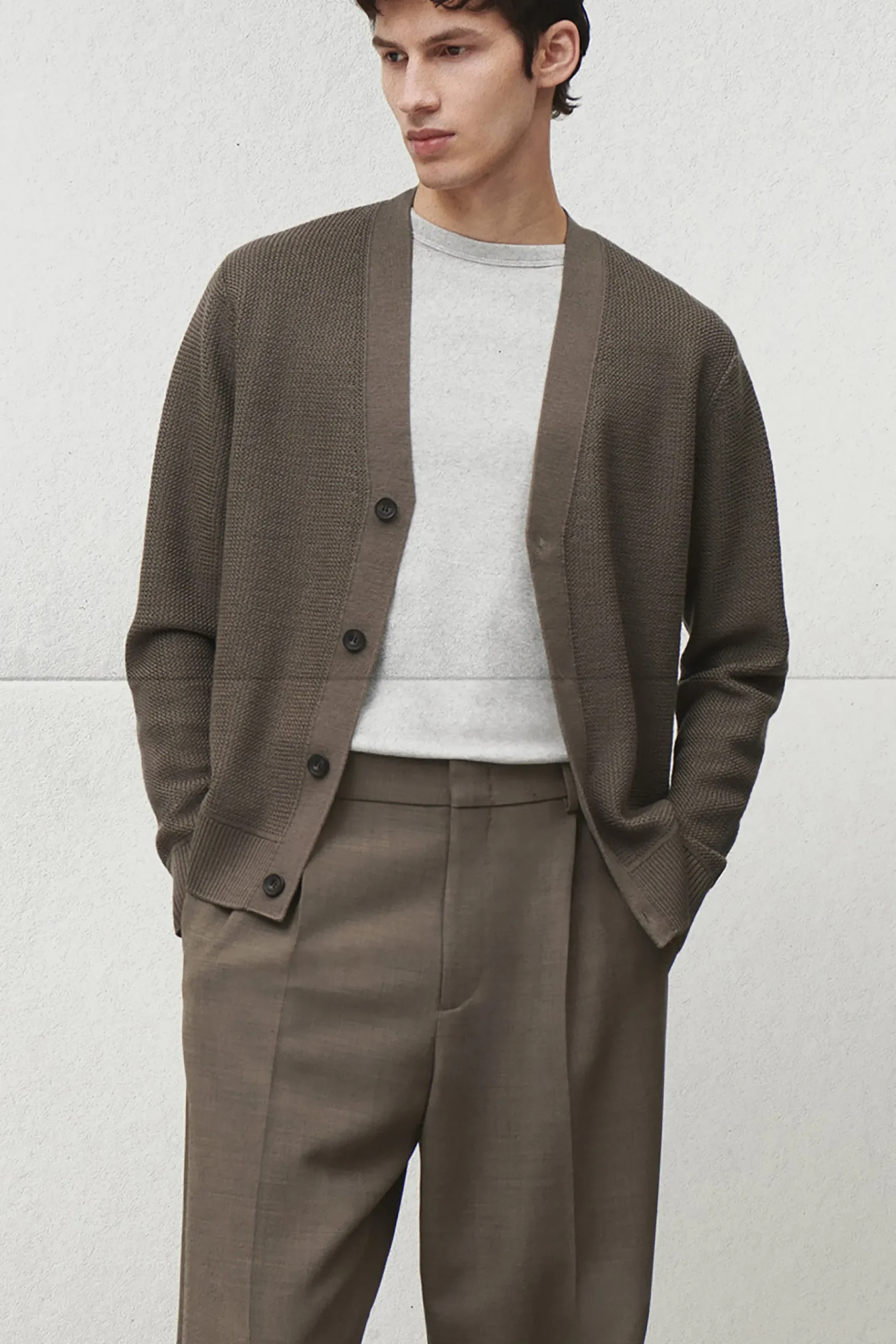 Herren COS Strickjacken | Strickmode*STRICKJACKE AUS MERINOWOLLE