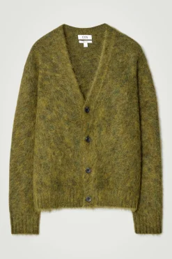 Herren COS Strickjacken | Strickmode*STRICKJACKE AUS MOHAIR-MIX MIT SPACE-DYE-FÄRBUNG