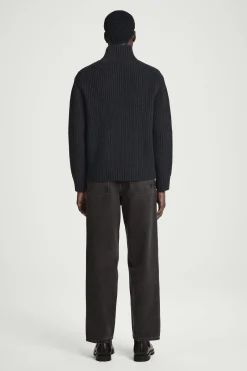 Herren COS Strickmode | Mäntel & Jacken*STRICKJACKE AUS WOLLE MIT STEHKRAGEN