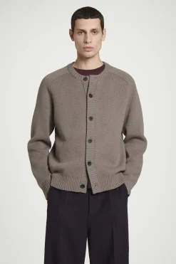 Herren COS Strickmode | Strickjacken*STRICKJACKE AUS WOLL-MIX MIT RUNDHALSAUSSCHNITT