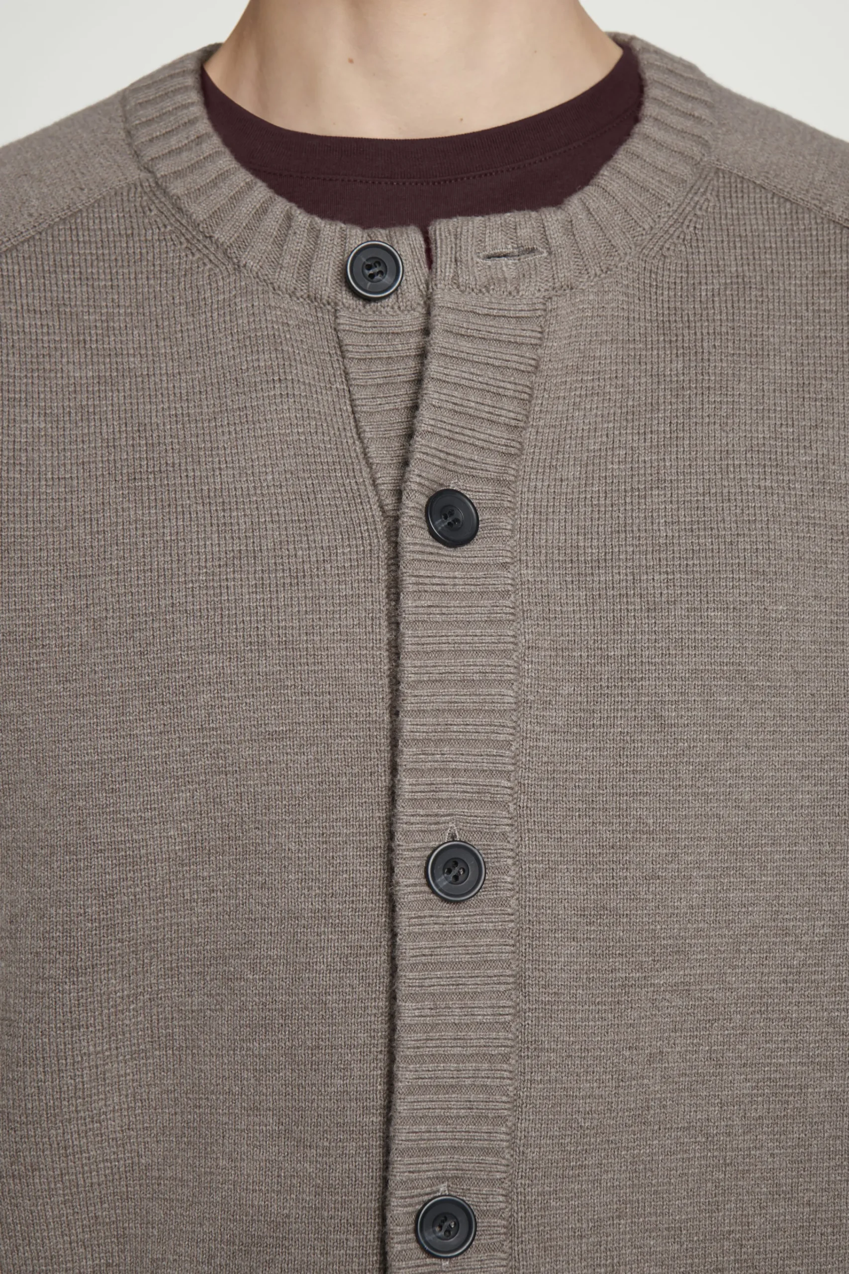 Herren COS Strickmode | Strickjacken*STRICKJACKE AUS WOLL-MIX MIT RUNDHALSAUSSCHNITT
